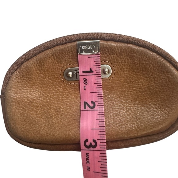 Fossil Tan Leather Coin Change Purse Wallet Pouch - Picture 5 of 5